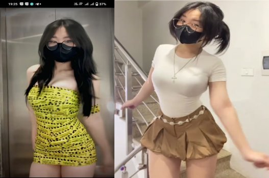 Video TikTok cô gái đầy đặn phấn khích với điệu nhảy quyến rũ